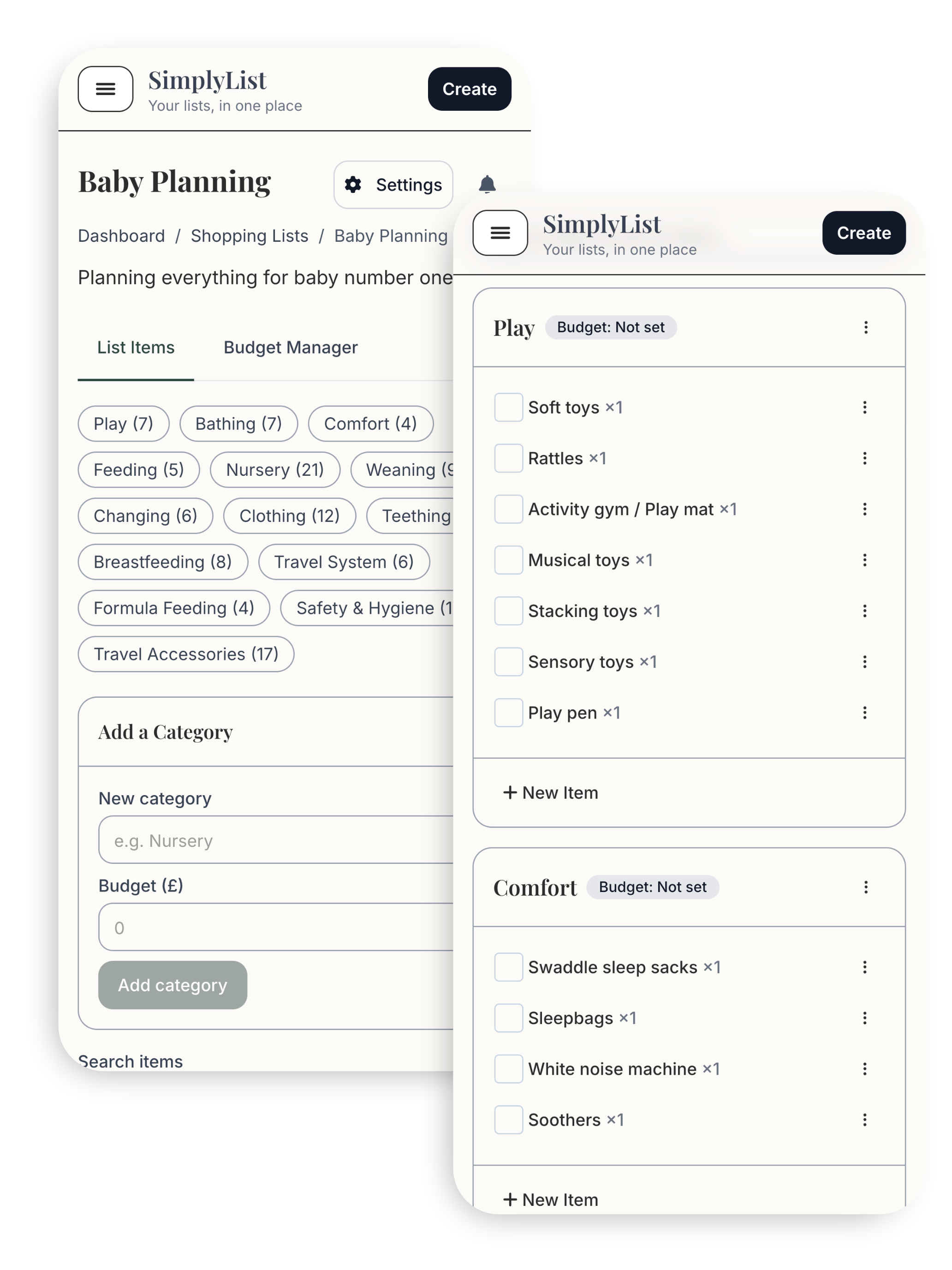 Shopping Lists | Simply List